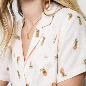 Rails Zuma Blush Pinas Pineapple Button Down